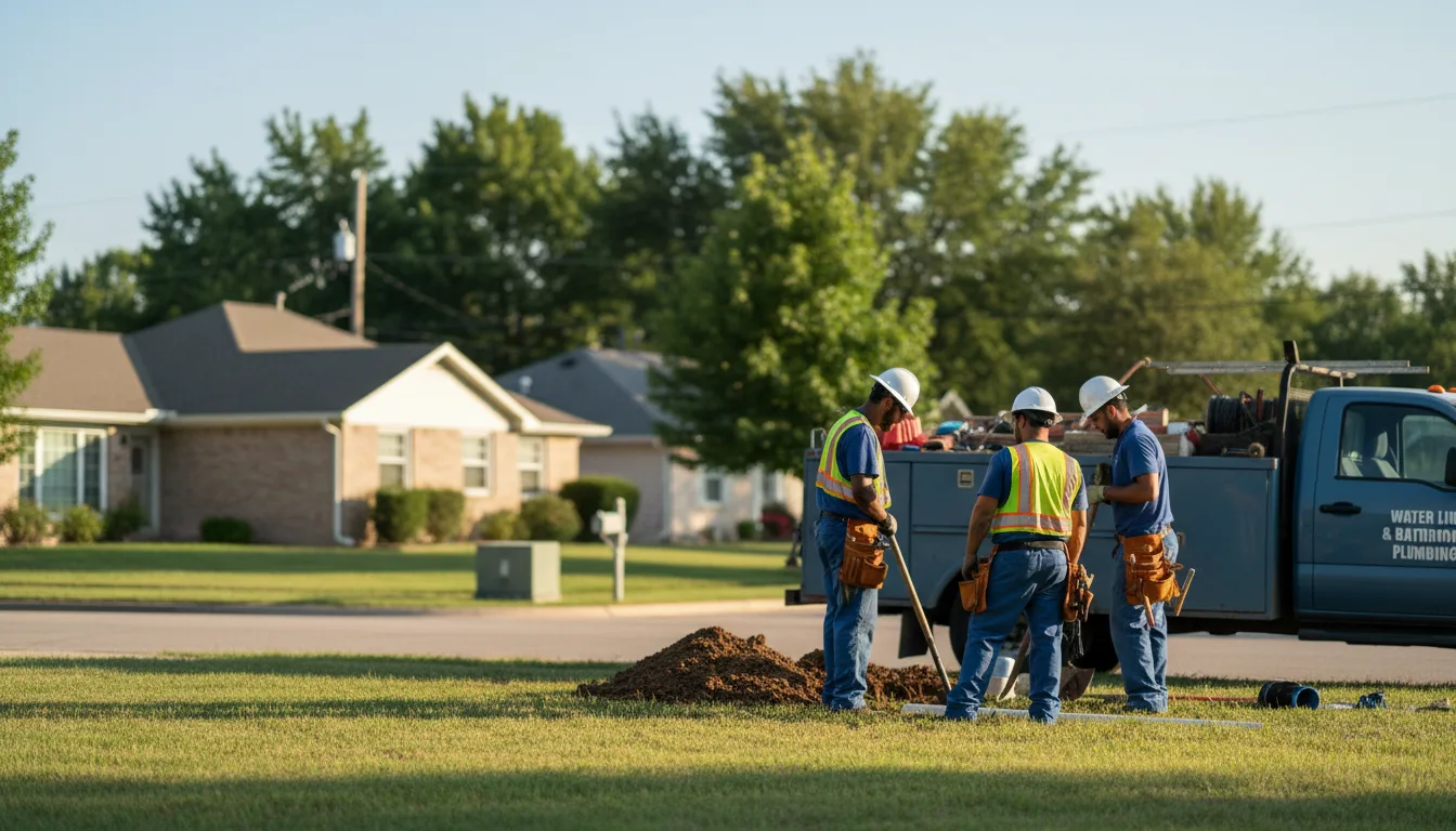 Residential water line and bathroom plumbing service in Valencia, CA